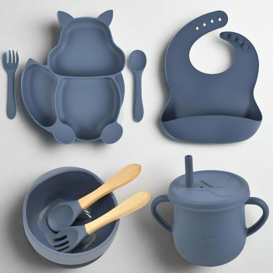 True Bub™ Animal Friend - BPA Free Baby Led Weaning Silicone Feeding Tableware Set