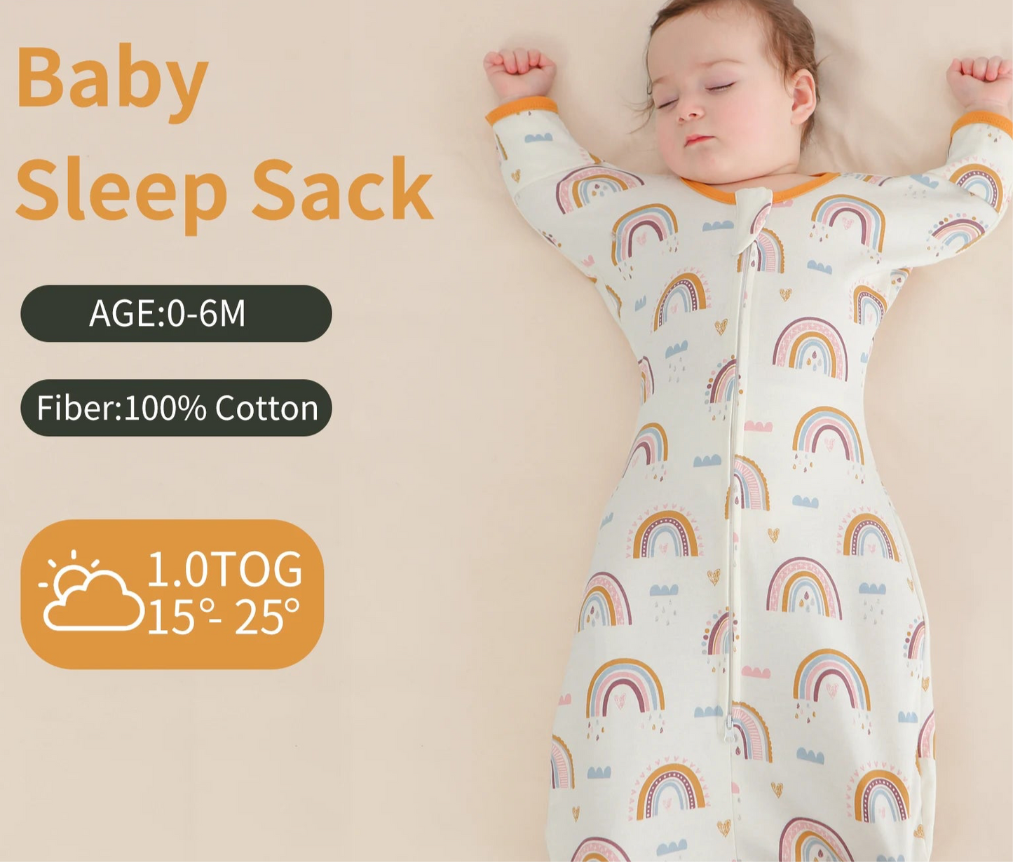 True Bub™ SnugNest - Transitional Baby Swaddle Arms Up Design 0-6M
