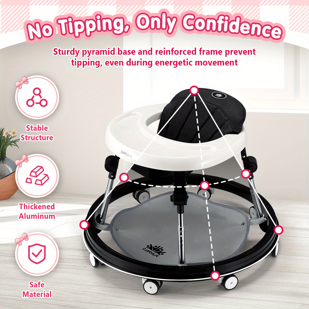True Bub™ Grow Explorer Baby Walker Height Adjustable Foldable