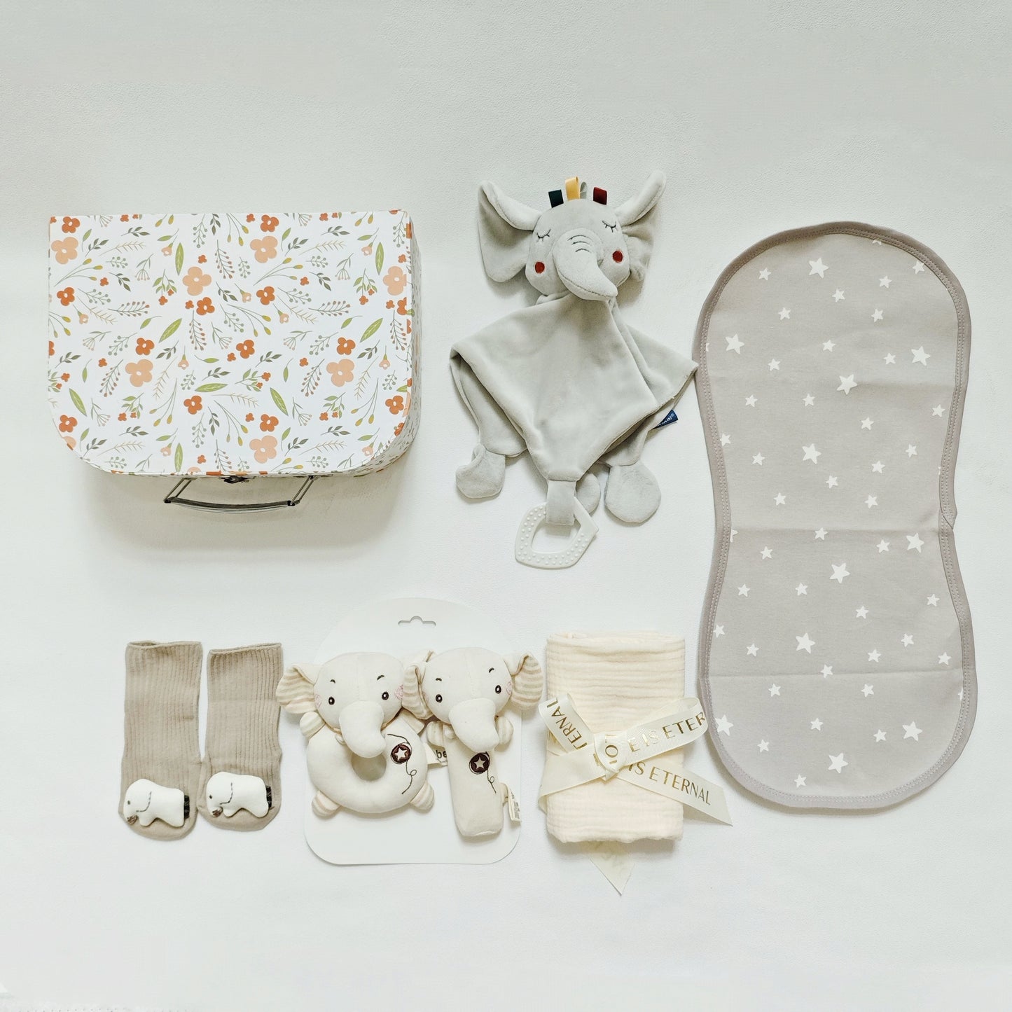 True Bub™ Elephant Baby Gift Set - Unique Baby Essentials Baby Shower Set
