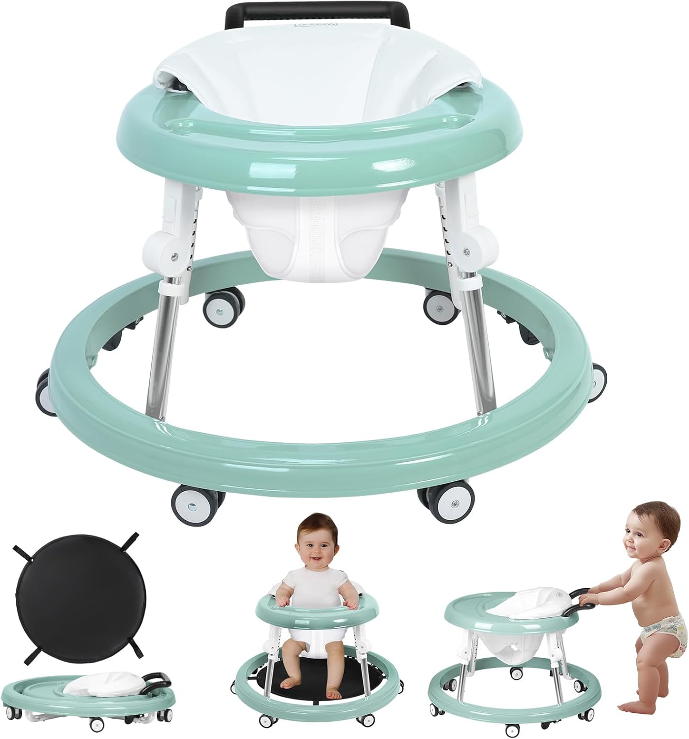 True Bub™ Grow With Me - Harpa Foldable Baby Walker with Adjustable Heights with Toddler Push Mode (Next Day Delivery Avail)