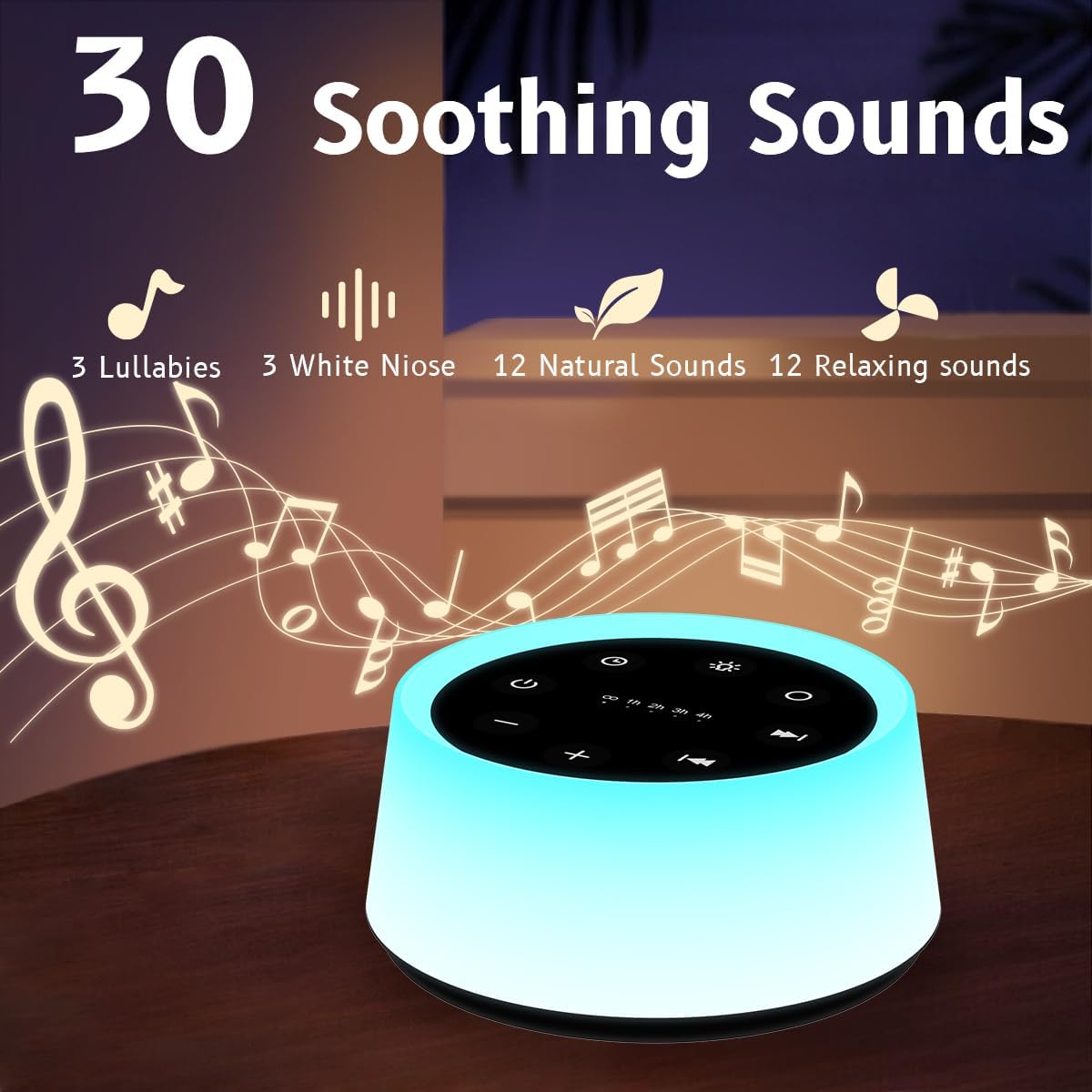 True Bub™ Soothe Me - White Noise Machine with Night Lights