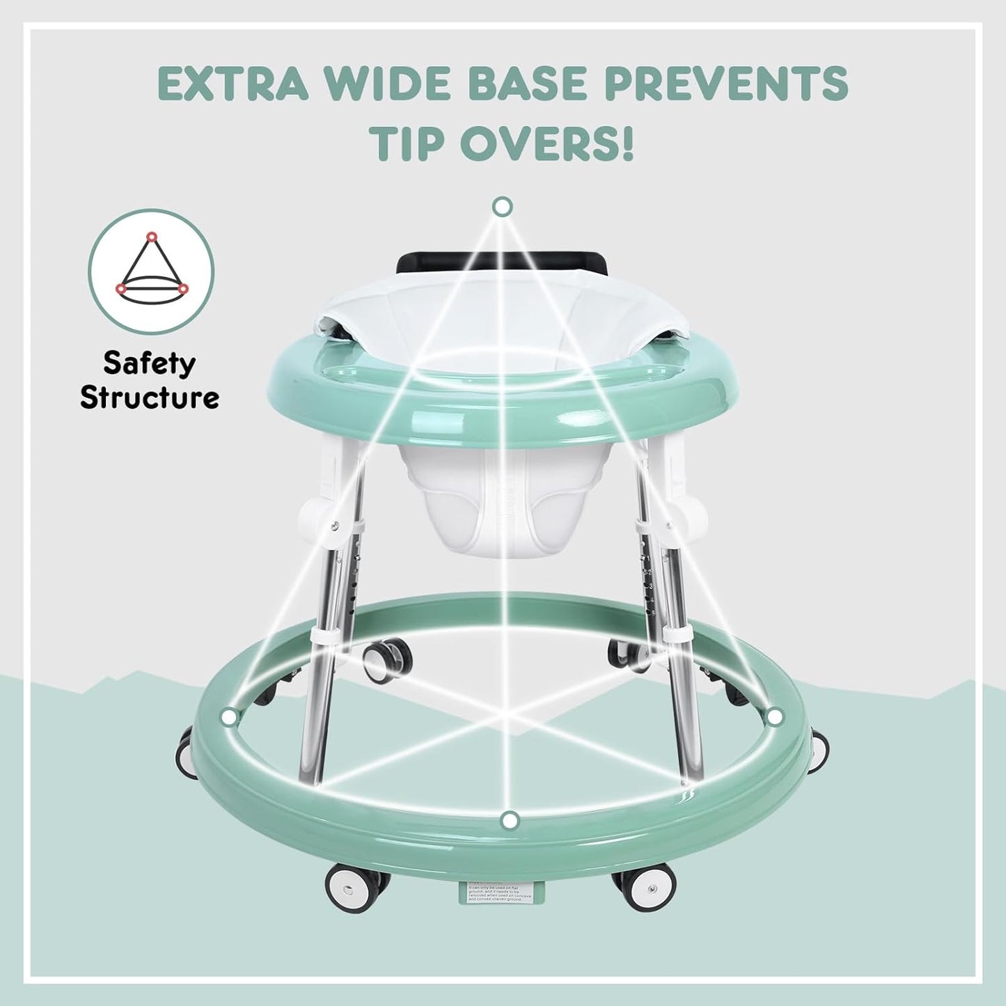 True Bub™ Grow With Me - Harpa Foldable Baby Walker with Adjustable Heights with Toddler Push Mode (Next Day Delivery Avail)