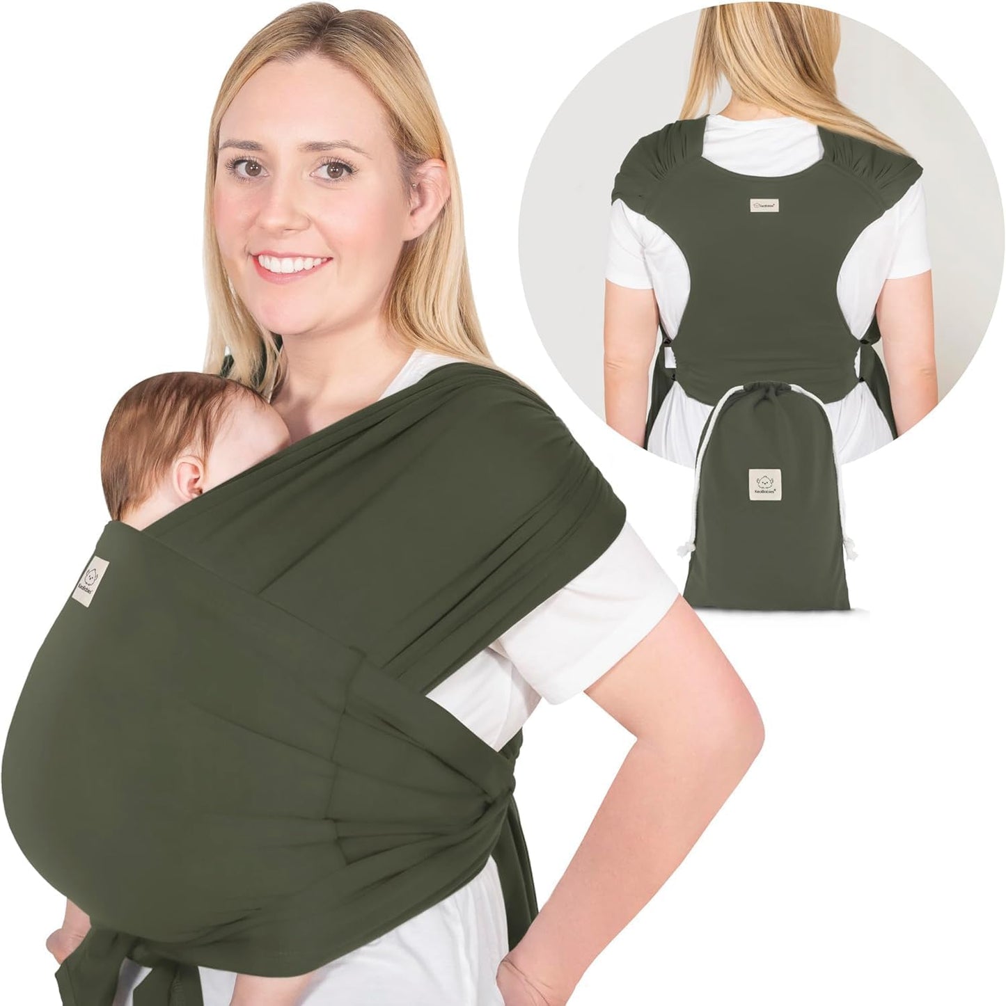 True Bub™ Keah Baby Wrap-Carrier Ergonomic Design