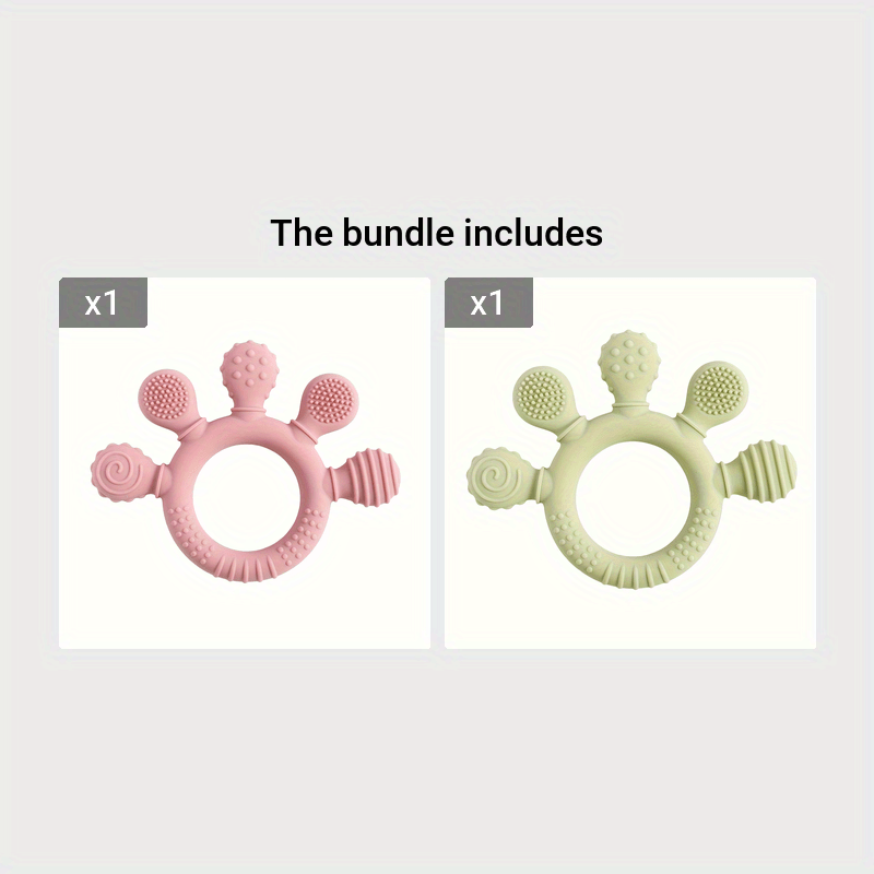 True Bub™ Teether Fiver - Baby Food Grade Silicone Toy