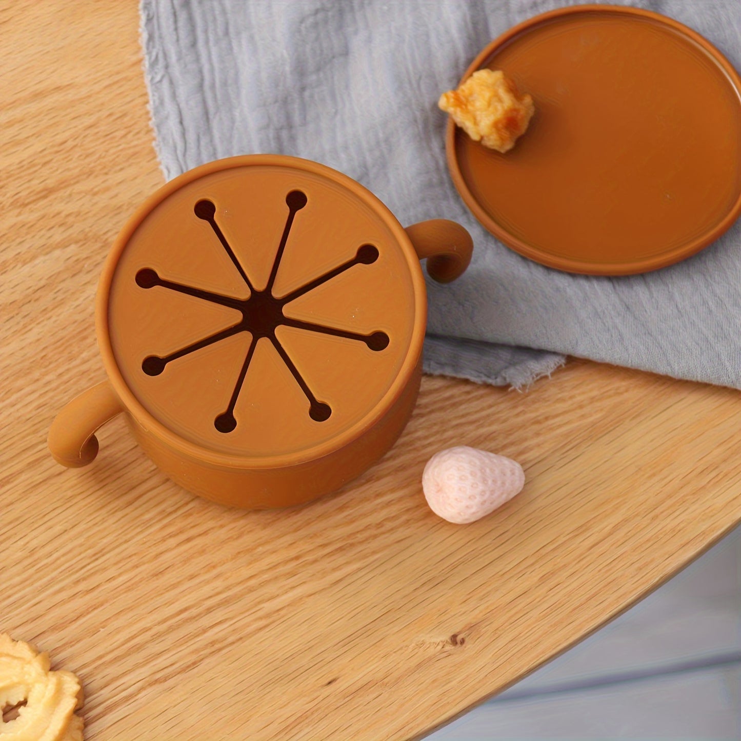 True Bub™ Snackalack - Food Grade Silicone Snack Storage Bowl with Dust Cover