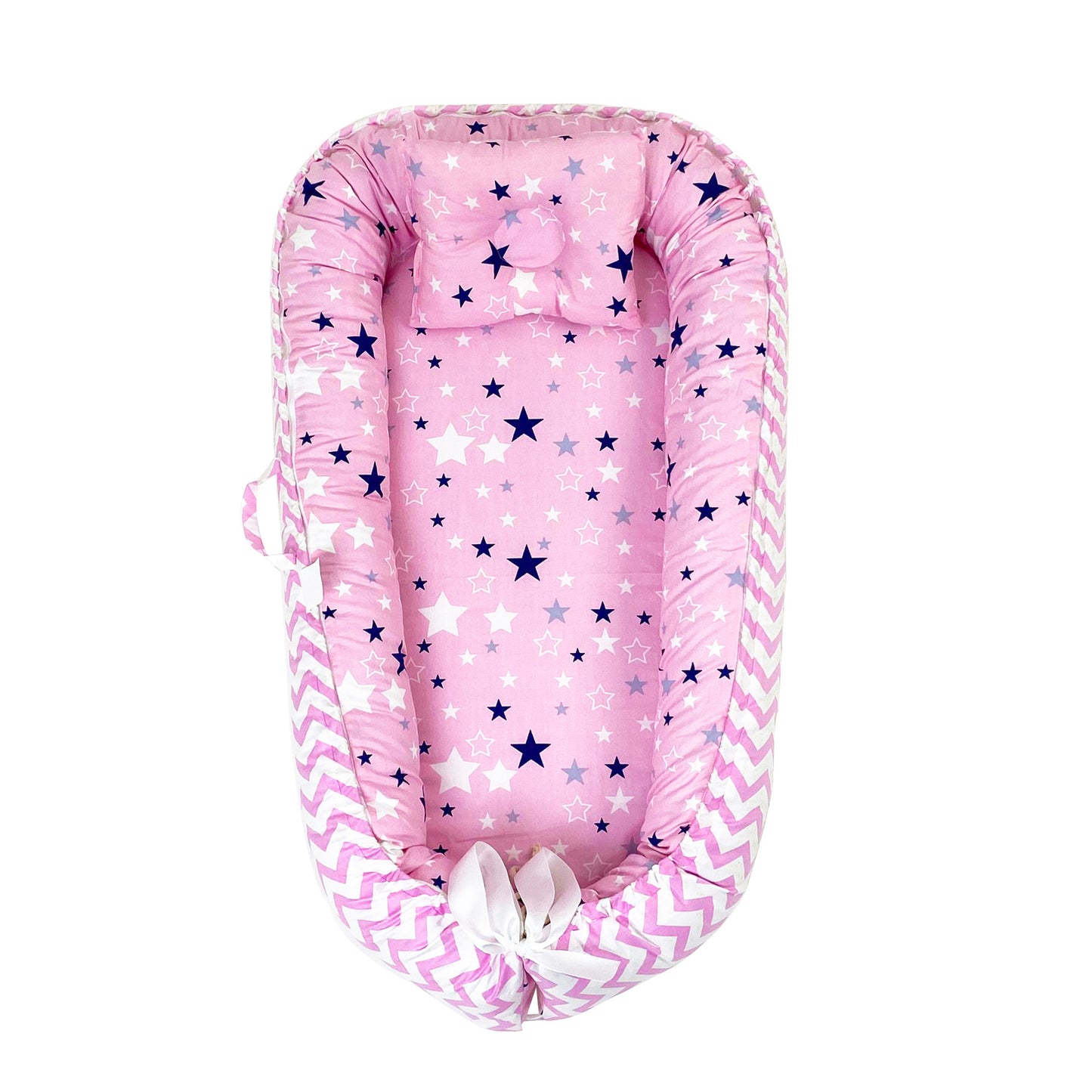 True Bub™ Baby Lounger - Pure Cotton Baby Portable Nest