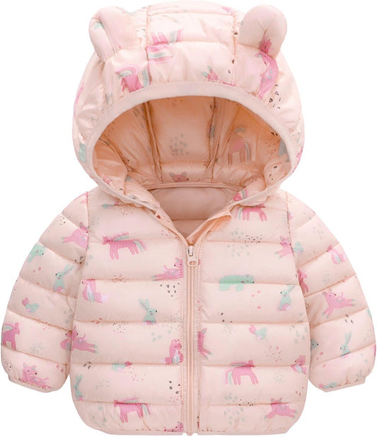 True Bub™ Winter Puffer Jacket Kids Thicken Warm Hooded Coat Lightweight Waterproof 0-4 Years