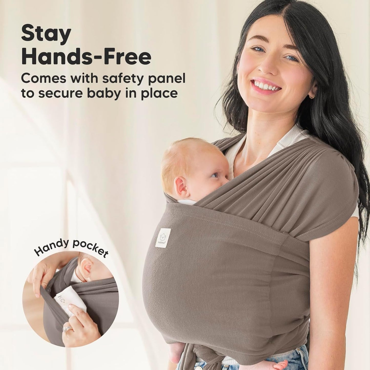 True Bub™ Keah Baby Wrap-Carrier Ergonomic Design