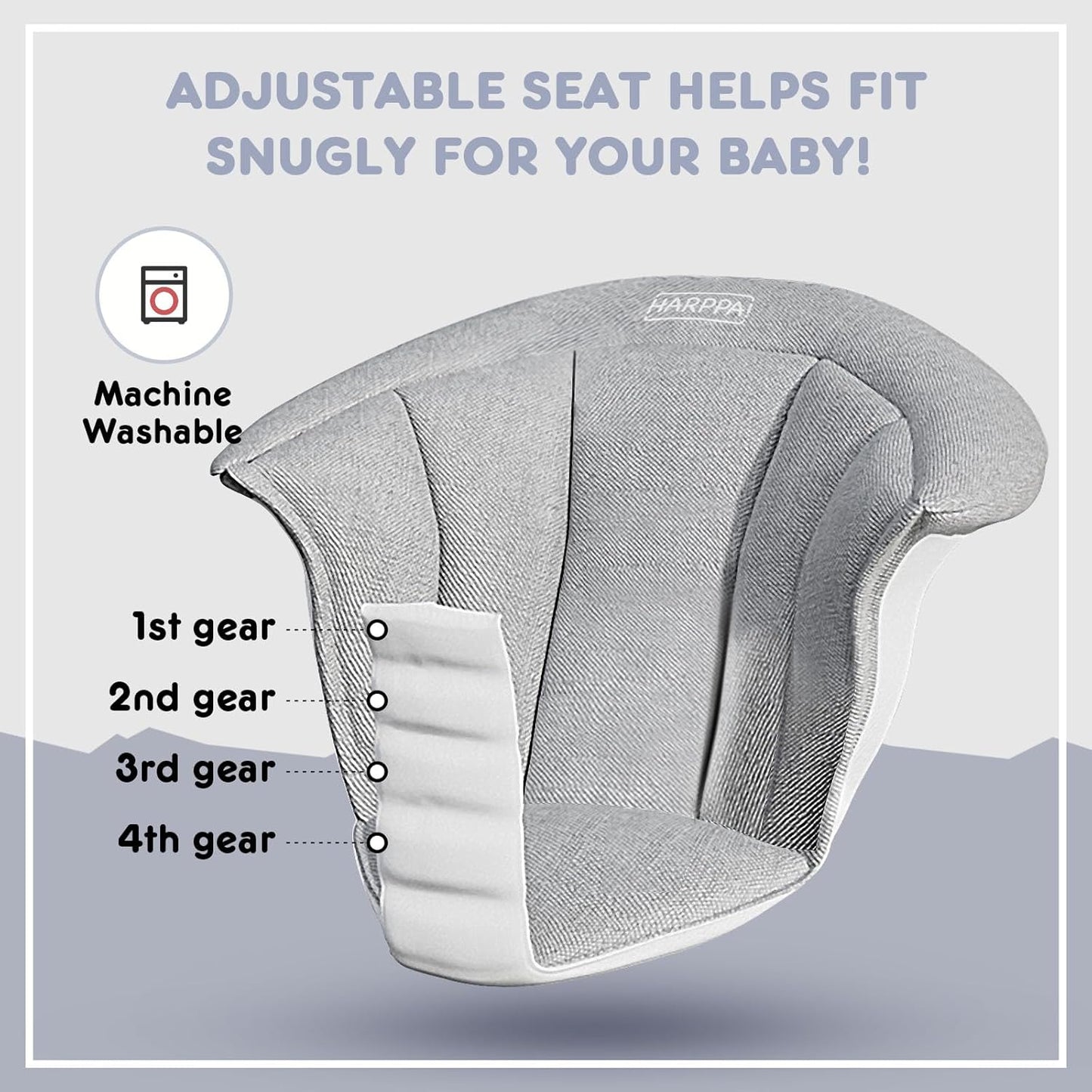 True Bub™ Grow With Me - Harpa Foldable Baby Walker with Adjustable Heights with Toddler Push Mode (Next Day Delivery Avail)