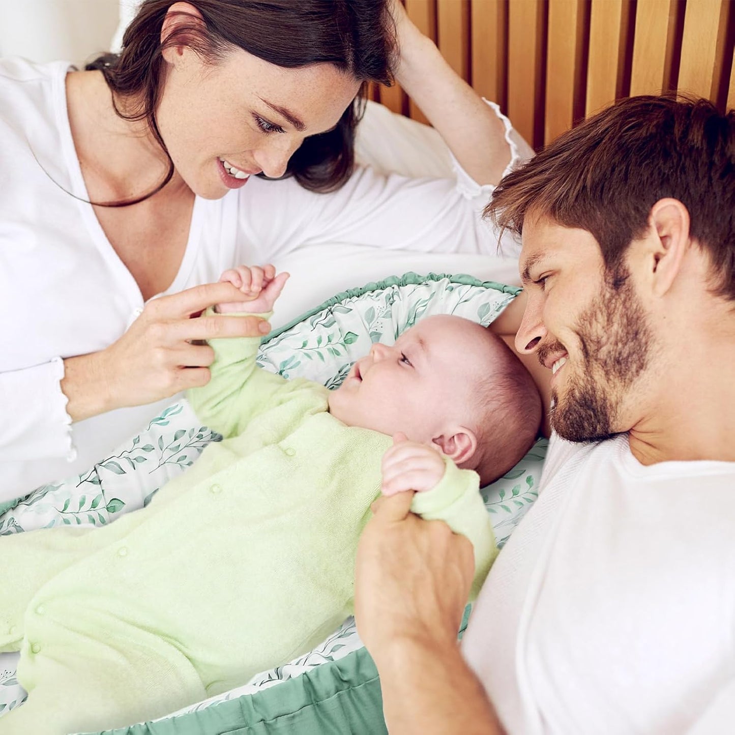 True Bub™ Louisa Baby Lounger - Portable Baby Nests, Baby Lounger for Newborn, Breathable Cotton