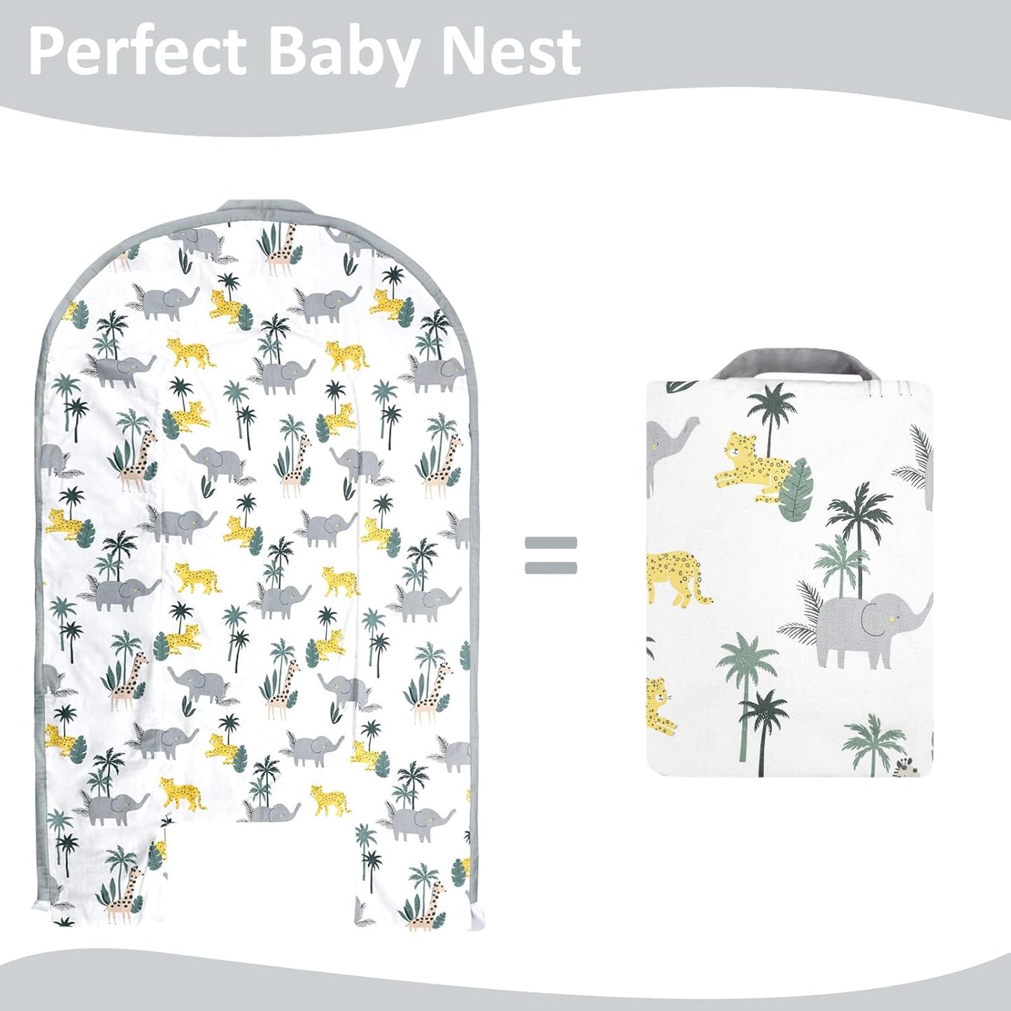 True Bub™ Louisa Baby Lounger - Portable Baby Nests, Baby Lounger for Newborn, Breathable Cotton