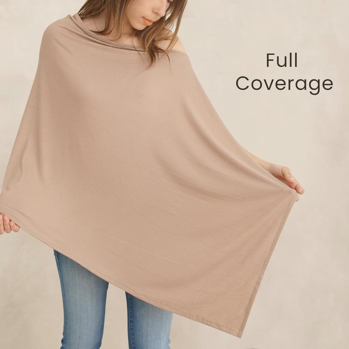 True Bub Konsy Knit Nursing Cover for Breastfeeding, Full Privacy Breathable Breastfeeding Cover, Multi-use Canopy