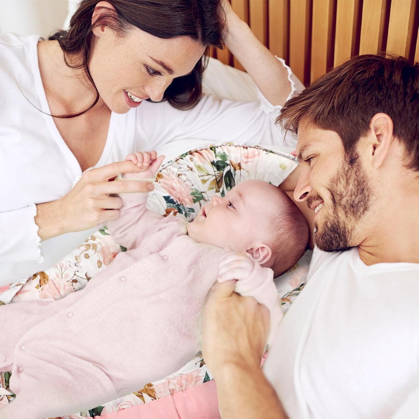 True Bub™ Louisa Baby Lounger - Portable Baby Nests, Baby Lounger for Newborn, Breathable Cotton