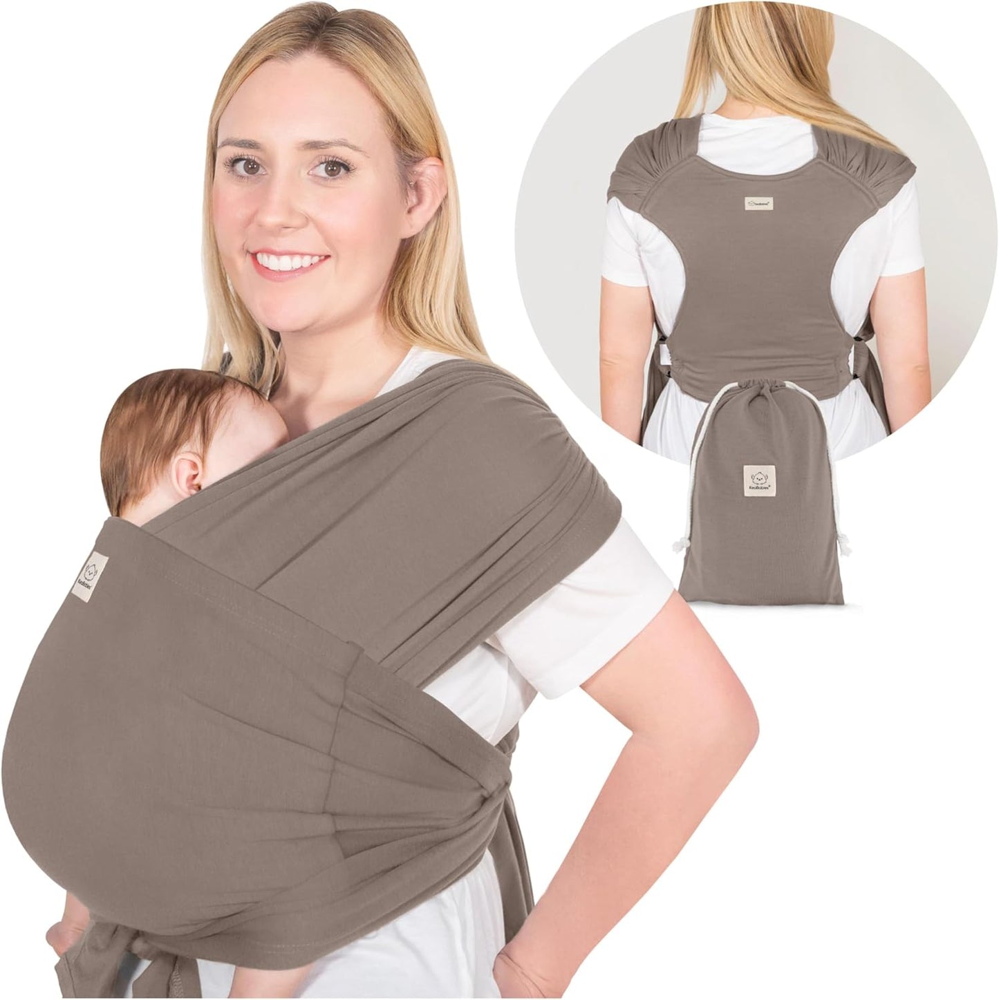 True Bub™ Keah Baby Wrap-Carrier Ergonomic Design