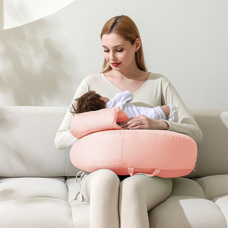 True Bub™ Premium Reversible Nursing Pillow - Satin & Cotton Material Posture Support For Breastfeeding