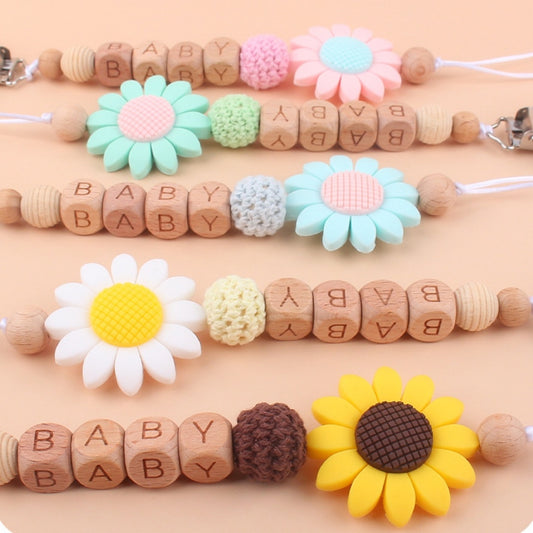True Bub™ Pastel Flower - Pacifier Clip