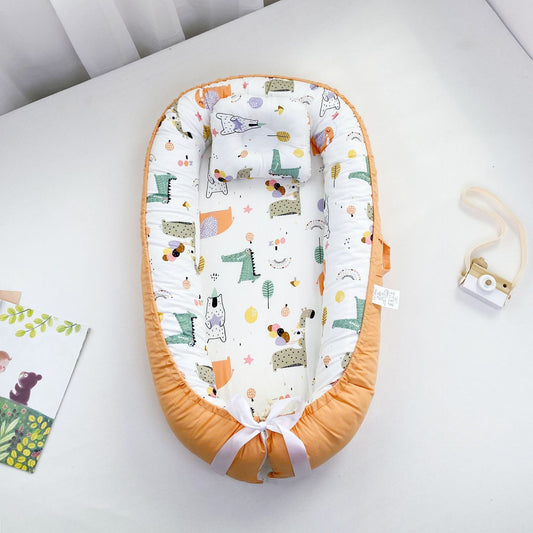 True Bub™ Baby Lounger - Pure Cotton Baby Portable Nest