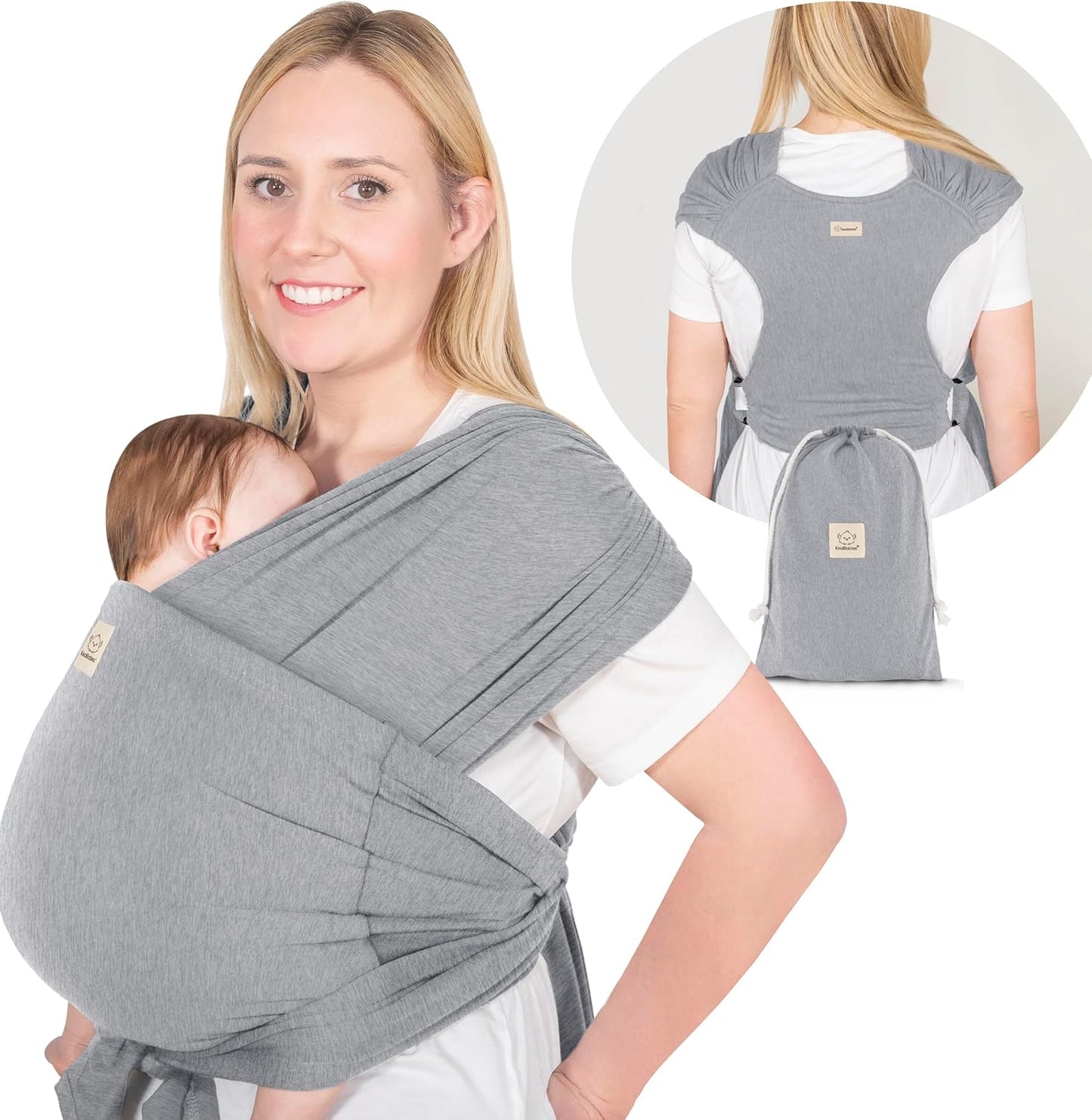 True Bub™ Keah Baby Wrap-Carrier Ergonomic Design