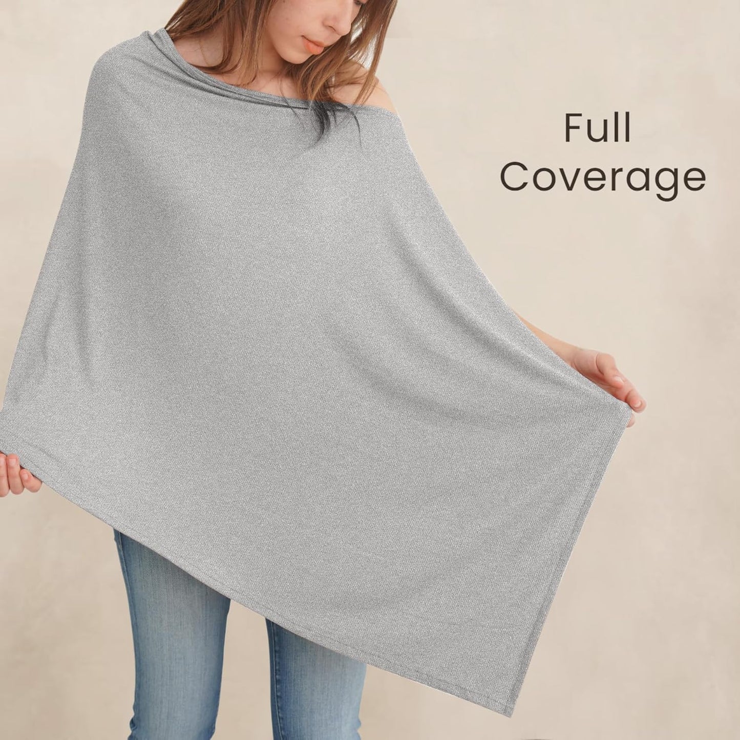 True Bub Konsy Knit Nursing Cover for Breastfeeding, Full Privacy Breathable Breastfeeding Cover, Multi-use Canopy