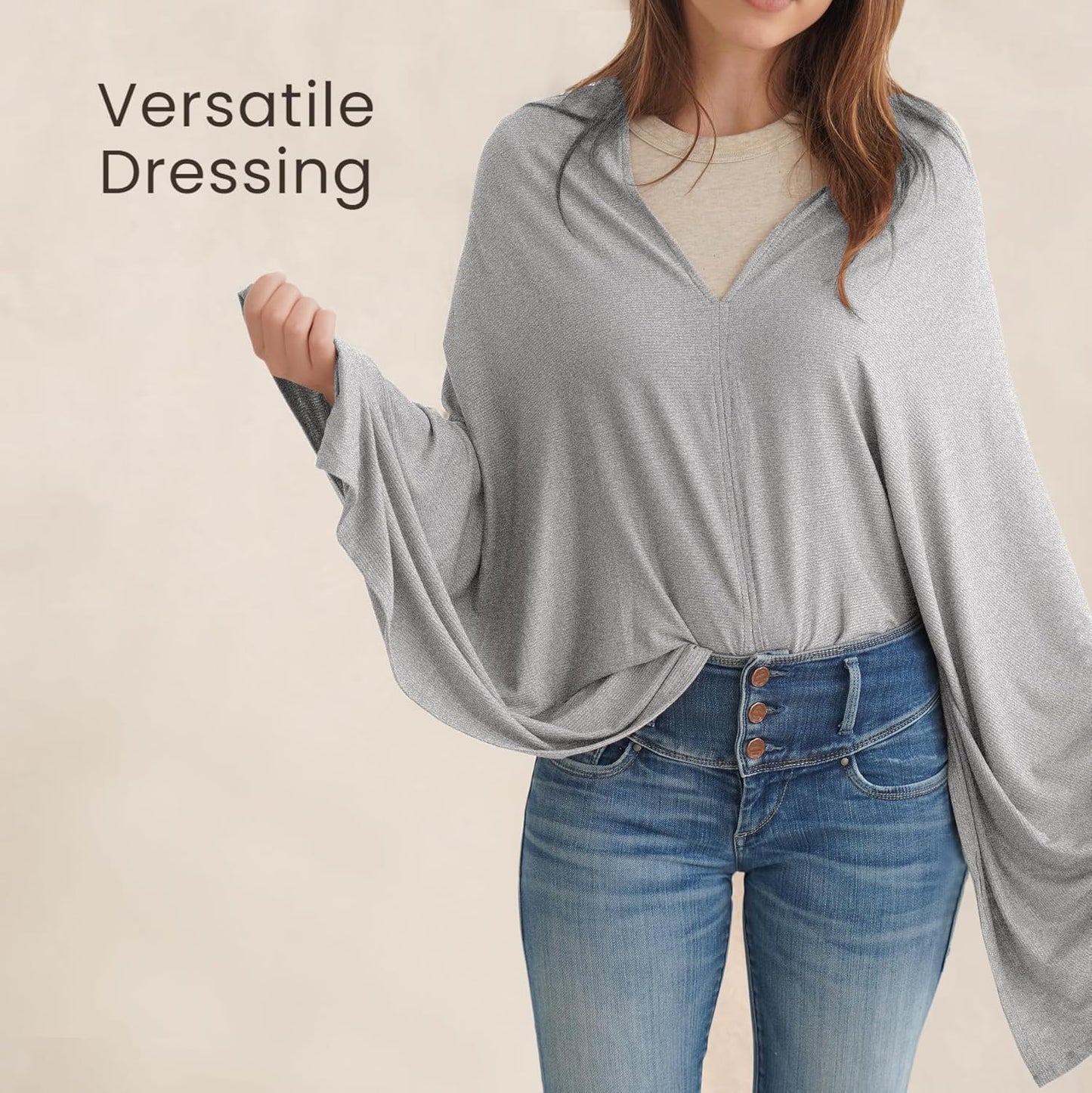 True Bub Konsy Knit Nursing Cover for Breastfeeding, Full Privacy Breathable Breastfeeding Cover, Multi-use Canopy