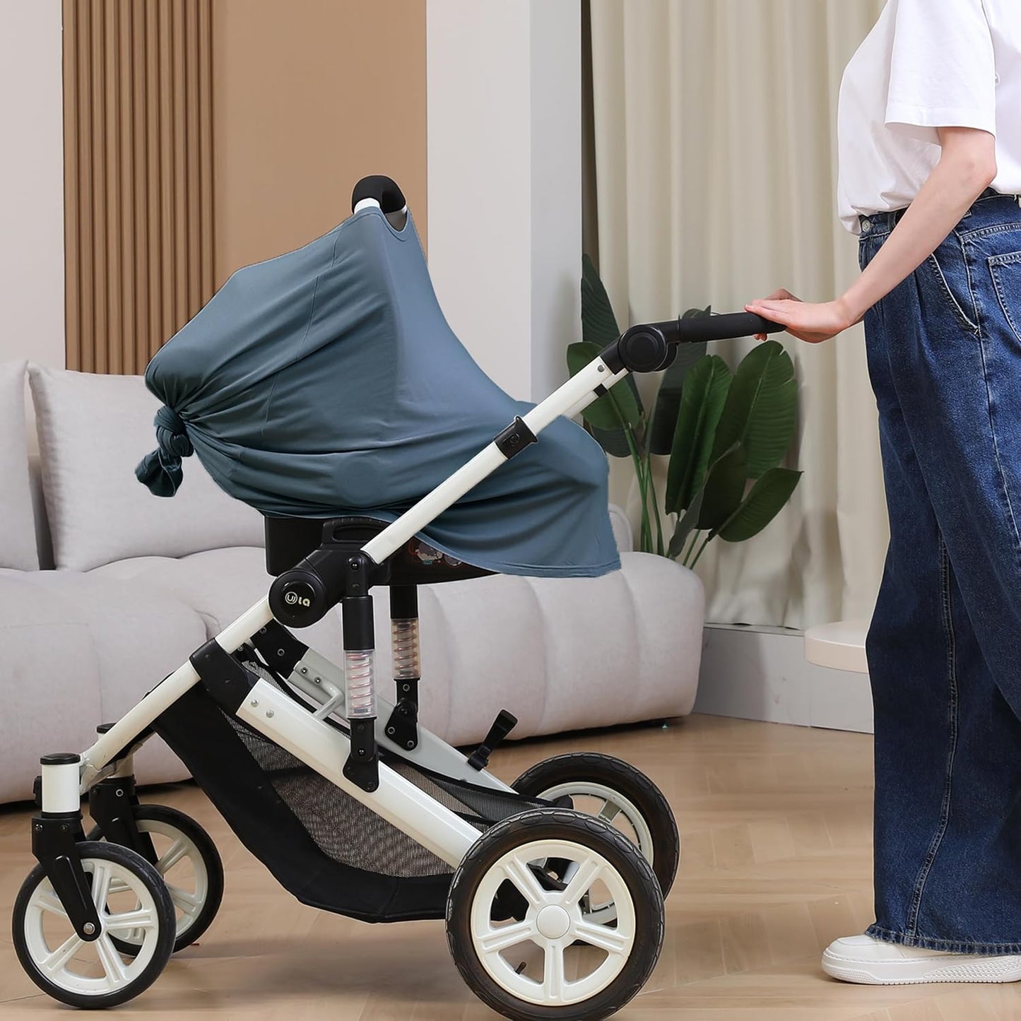 True Bub™ Stretch Seejoy Nursing Cover for Breastfeeding, 360°Full Coverage Nursing Poncho, Rayon Soft & Breathable Breastfeeding Cover up