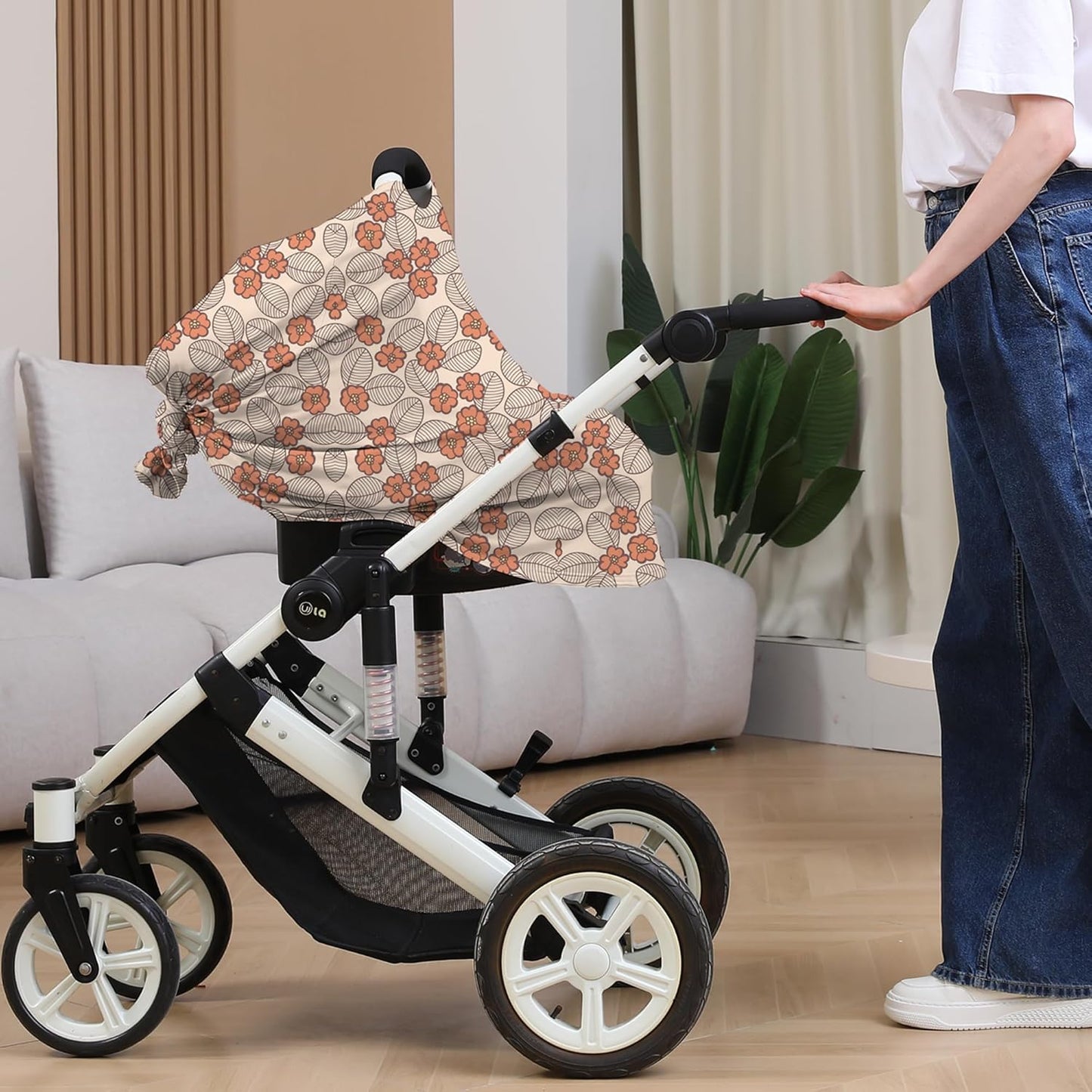 True Bub™ Stretch Seejoy Nursing Cover for Breastfeeding, 360°Full Coverage Nursing Poncho, Rayon Soft & Breathable Breastfeeding Cover up