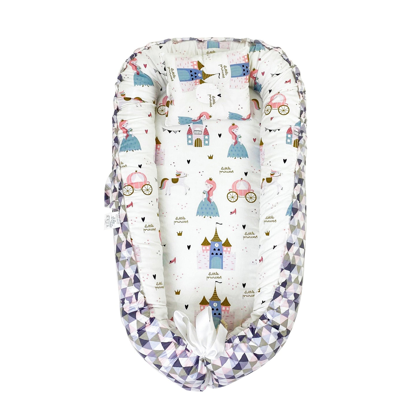True Bub™ Baby Lounger - Pure Cotton Baby Portable Nest