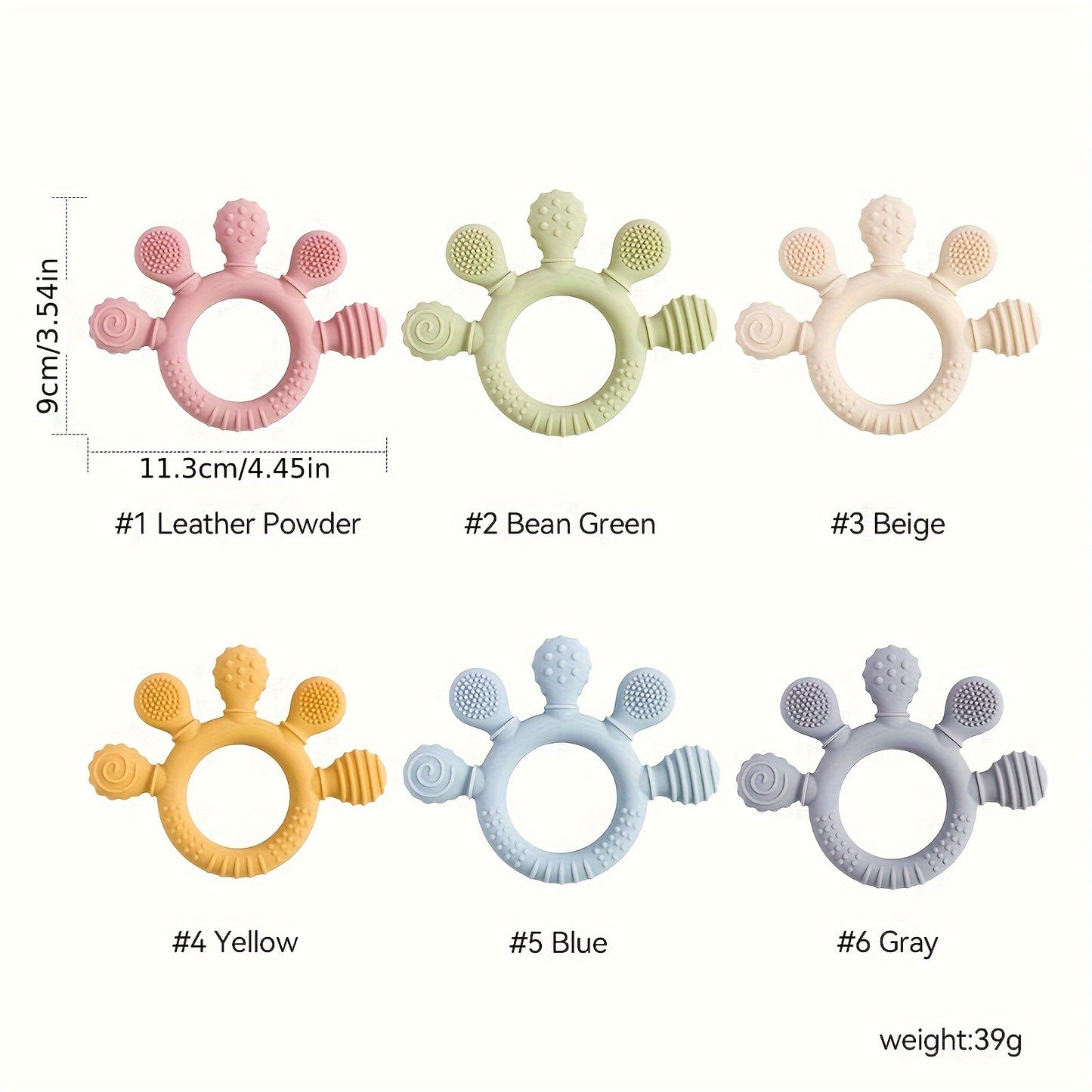 True Bub™ Teether Fiver - Baby Food Grade Silicone Toy