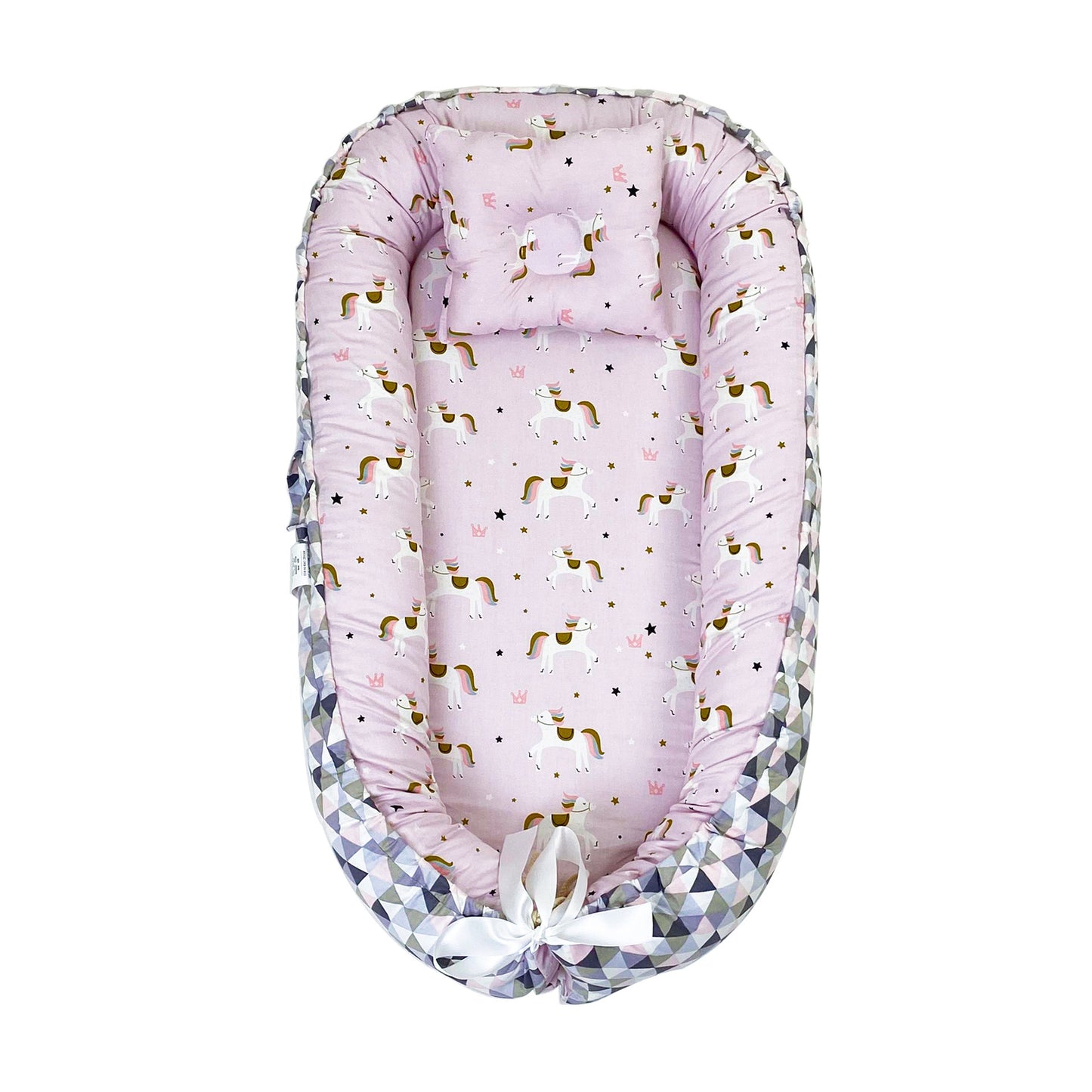 True Bub™ Baby Lounger - Pure Cotton Baby Portable Nest
