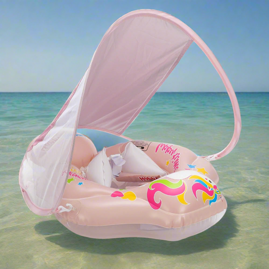 True Bub™ Baba Float - Baby Swim Floaty with Canopy Sun Protection