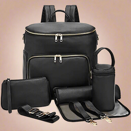 True Bub™ Times Explorer - Faux Leather Nappy Bag