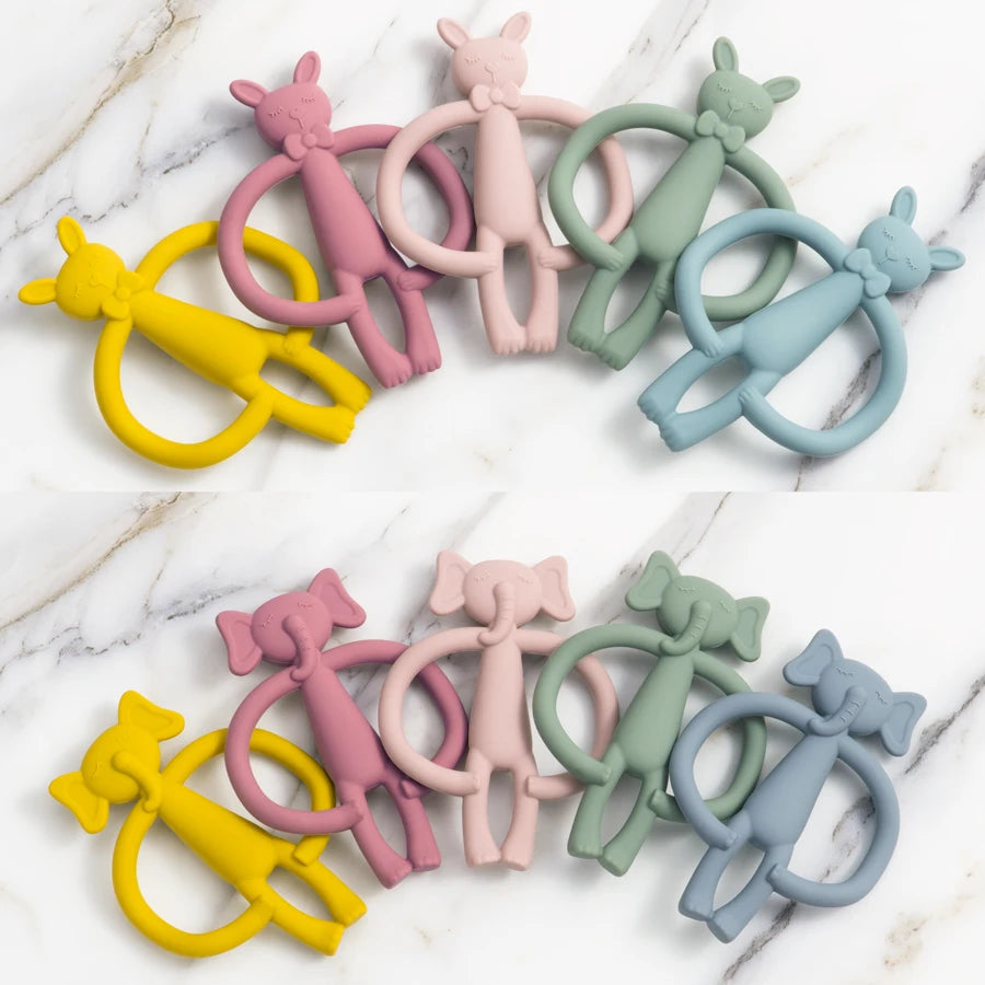 True Bub™ Food Grade BPA Free Elephant Bunny Oral Health Care Baby Teething Toy