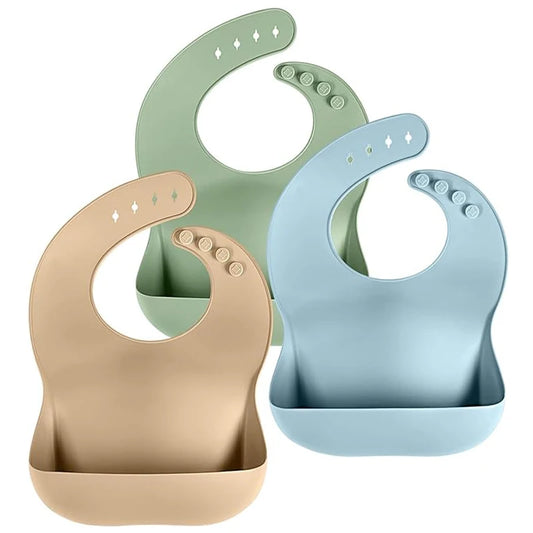 True Bub™ Starting Solids - Baby PBA Free Silicone Adjustable Bib Waterproof