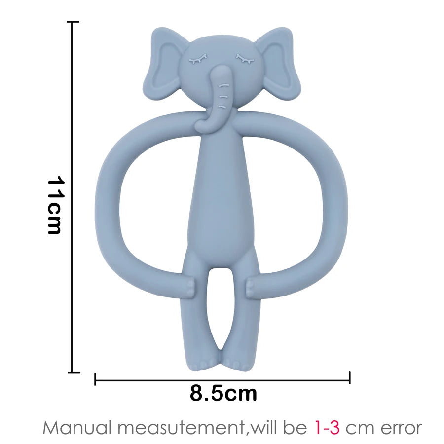 True Bub™ Food Grade BPA Free Elephant Bunny Oral Health Care Baby Teething Toy