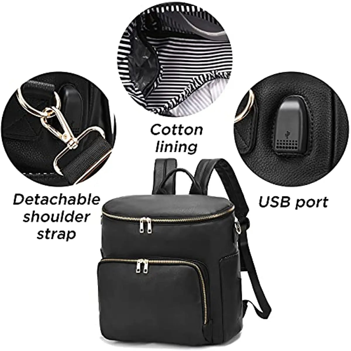 True Bub™ Times Explorer - Faux Leather Nappy Bag