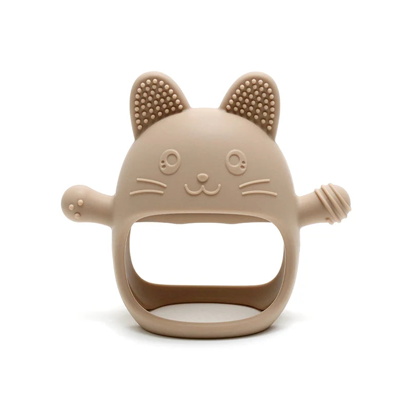 True Bub™ Kitty Soothing Glove - BPA Free Baby Grip Teething Mitten Toy