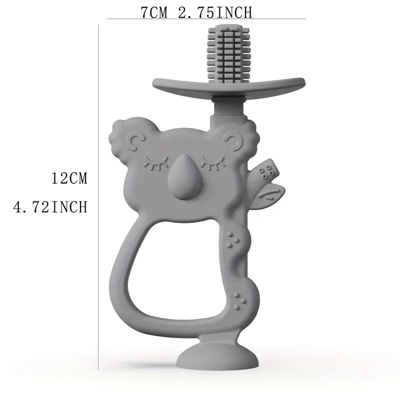 True Bub™ Koala Bear - Baby's First Oral Care Toothbrush BPA Free Silicone Teething Toy to Soothe Gums