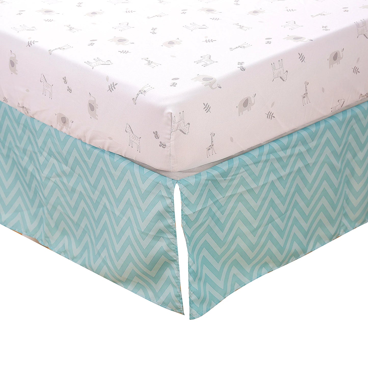 True Bub™ Styla Cot Quilt Set - 3Pcs Luxury Super Soft Breathable Cot Bedsheets Crib Bedding Nursery Set for Kids