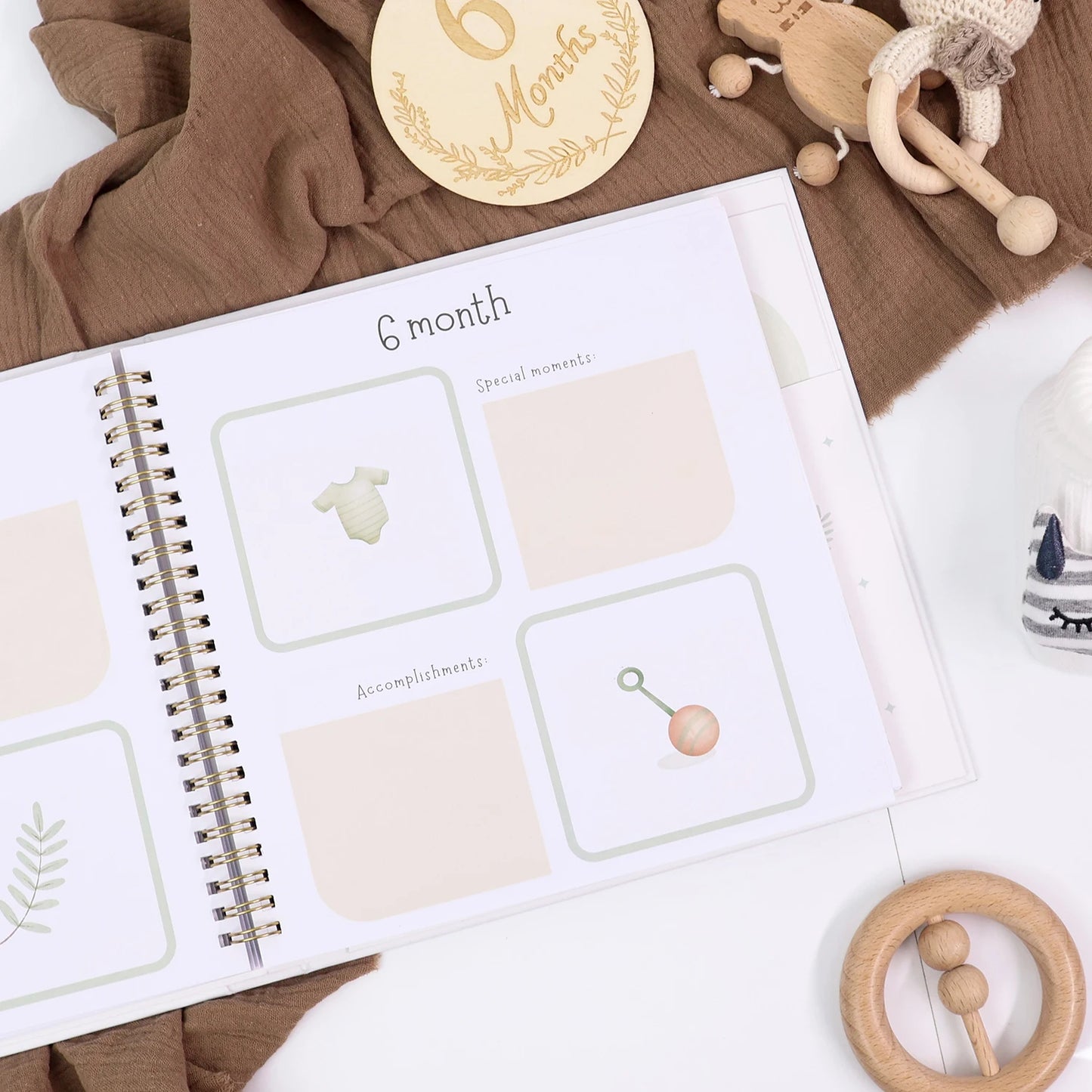 True Bub™ Baby Keepsake First Year Milestone Memory Book