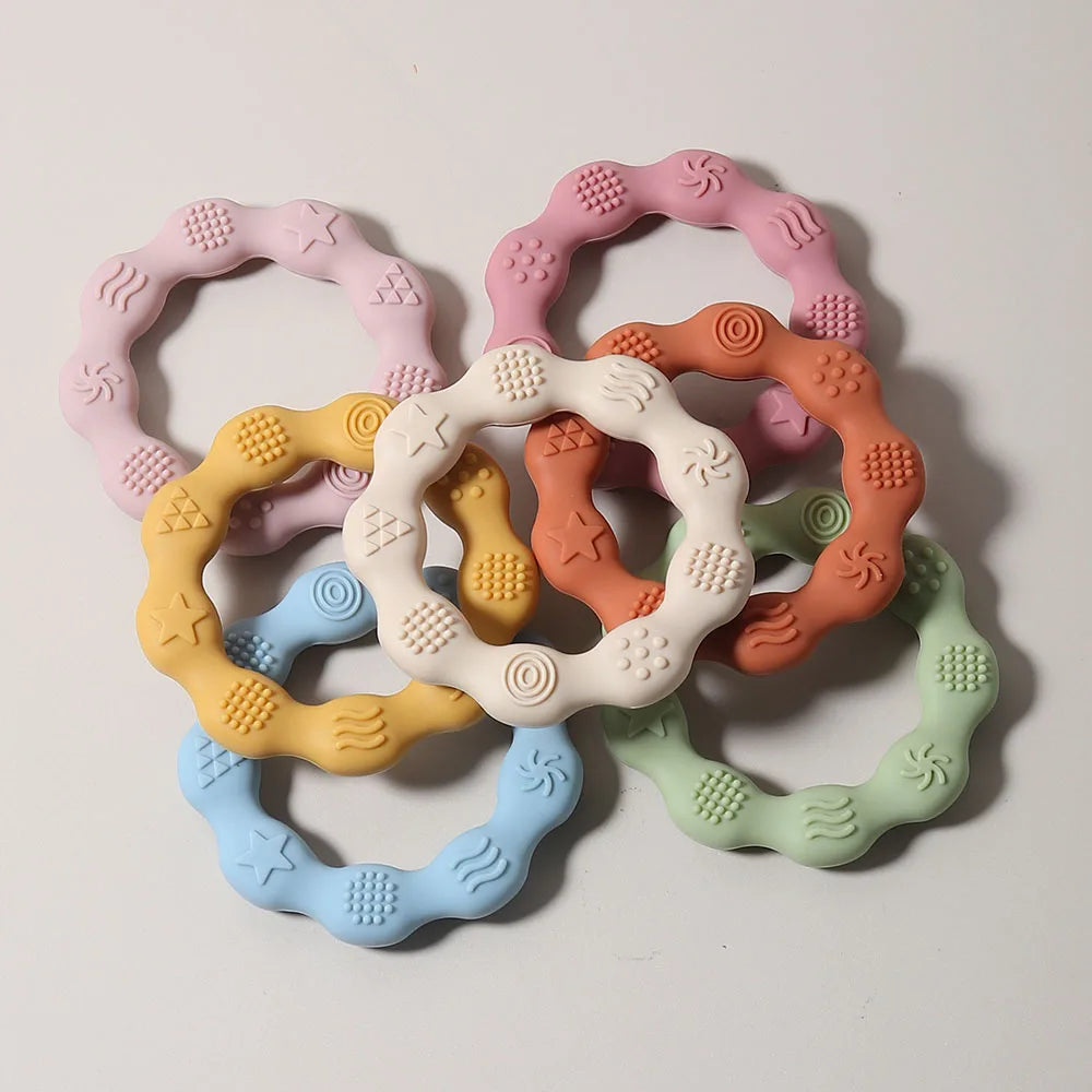 True Bub™ Food Grade BPA Free Baby Gum Soothing Teething Rings
