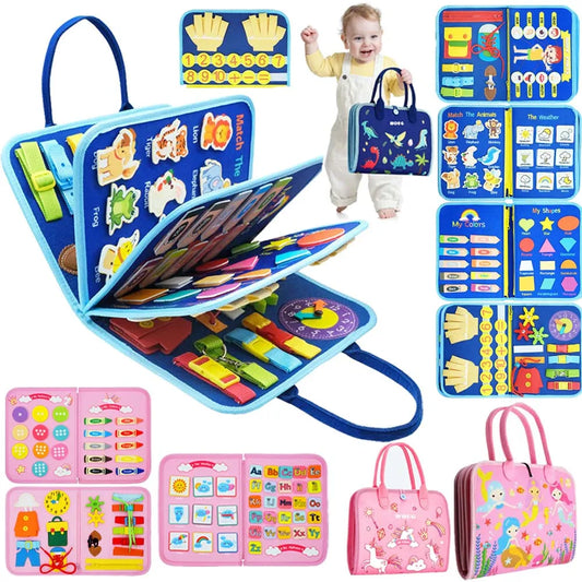 True Bub™ Busy Board Montessori Toys for Children Sensory Preshcool Early Education Learning Fine Motor Skills