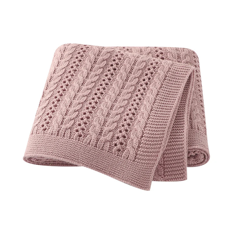 True Bub™ Warm Knitted Baby Blankets Newborn Unisex Stroller Crib Swaddle Wrap Blanket 90x70cm