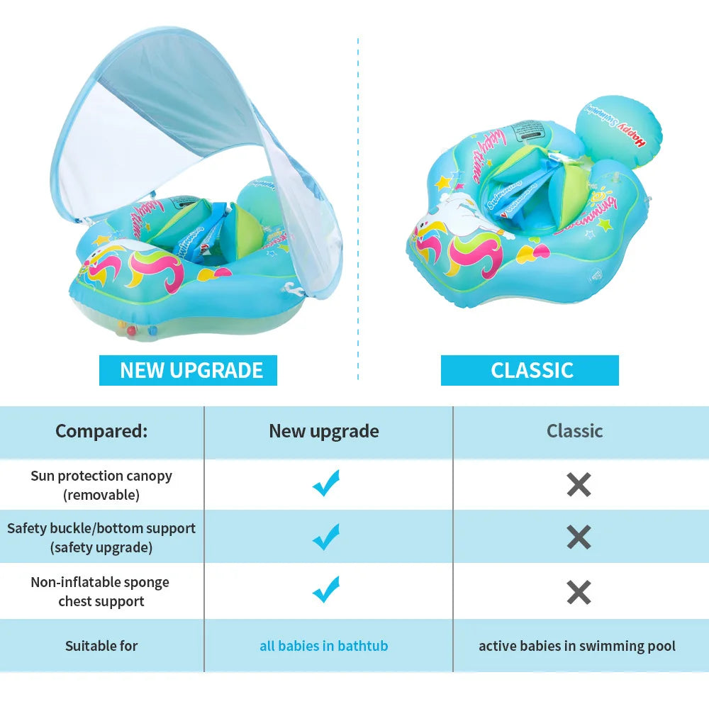 True Bub™ Baba Float - Baby Swim Floaty with Canopy Sun Protection