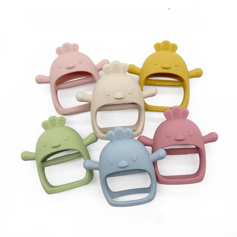 True Bub™ Food Grade BPA Free Twin Pack Birdy Soothing Glove - Grip Teething Mitten Toy