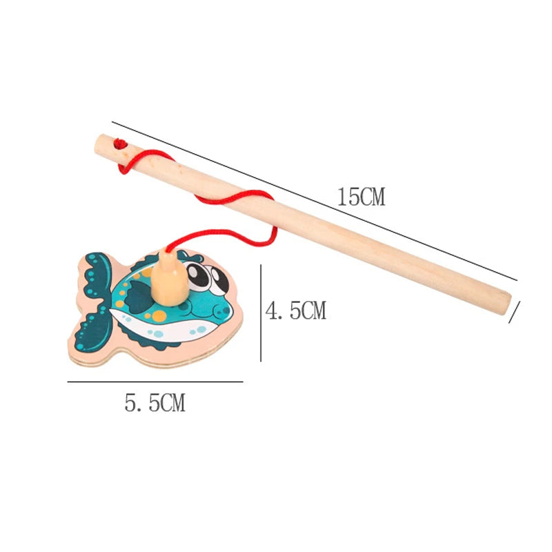 True Bub™ Montessori Magnetic Wooden Fishing Toy For Children Cognition Interactive Educational Toy