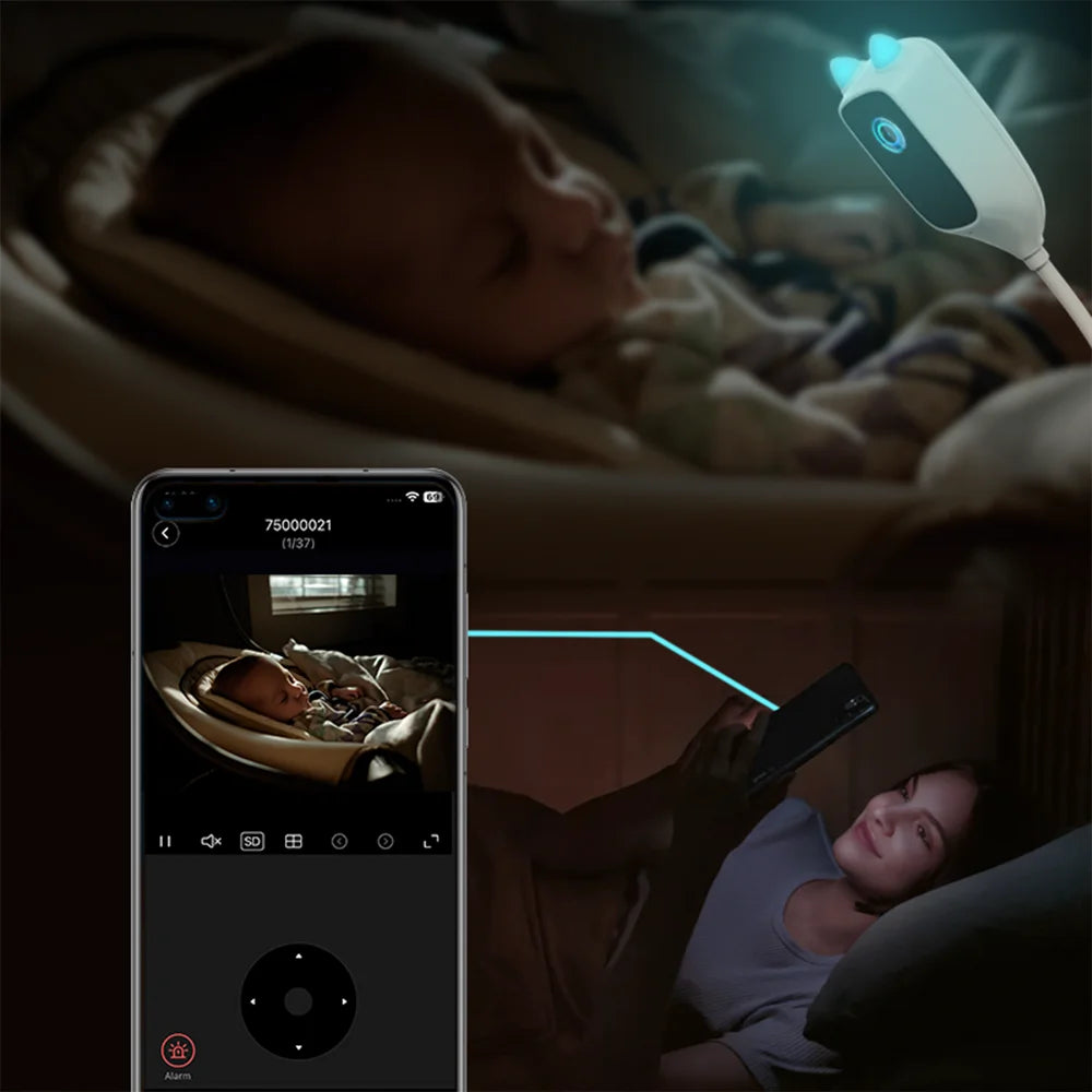 True Bub™ HD Baby Monitor Crying Detection 4MP 2K WiFi 360 Degree Rotating Camera