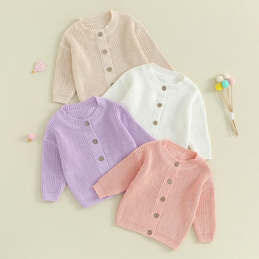 True Bub™ Baby Girls Knit Cardigan Sweater Cute Long Sleeve 0-18M