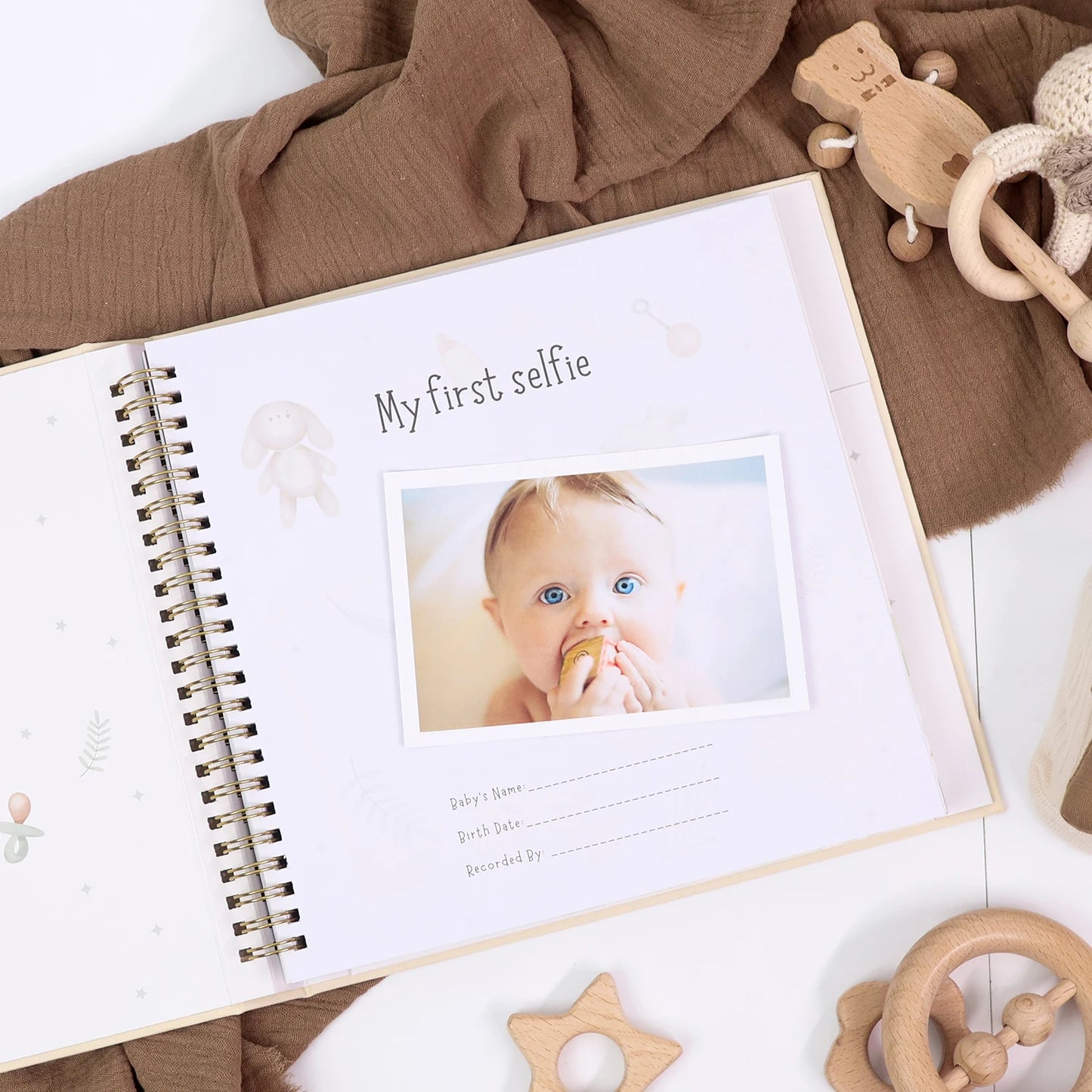 True Bub™ Hello Baby Memory Keepsake Book Journal 86 Pages with Stickers