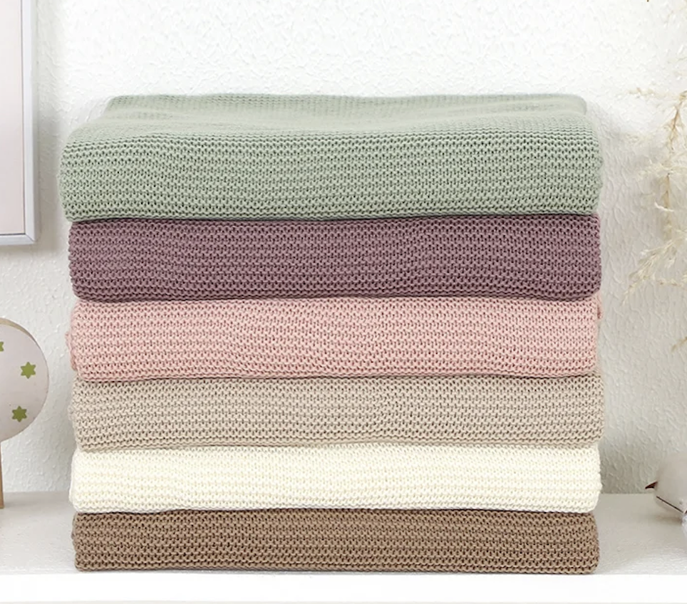 True Bub™ All Seasons Baby Blankets Multi Purpose Cotton Newborn Swaddle Wrap 100x80cm